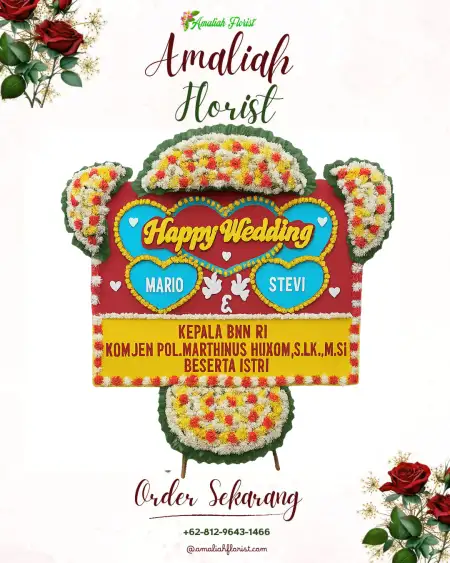 Papan Bunga Pernikahan Bongancina